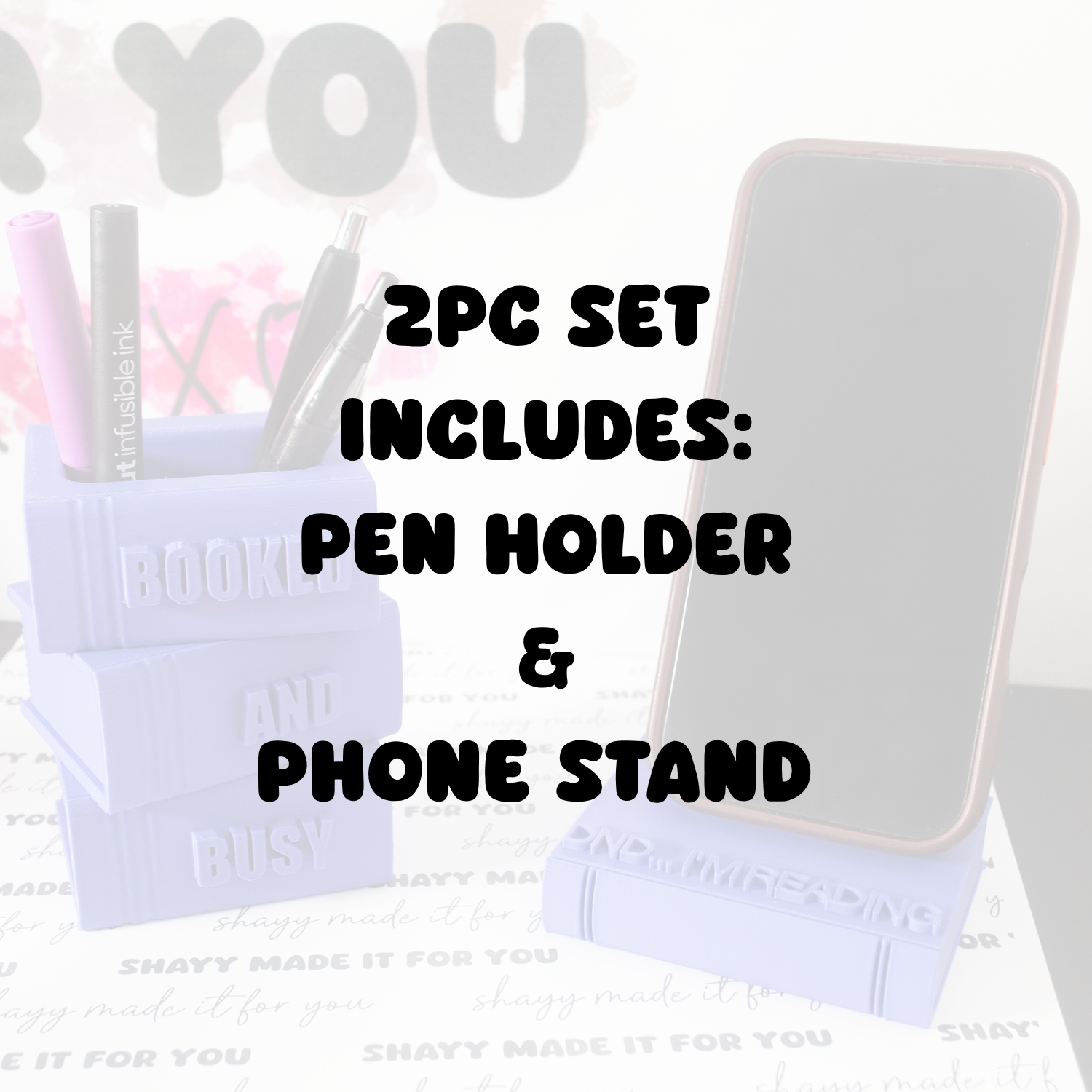 Bookish Pen Holder & Phone Stand | 2PC Set