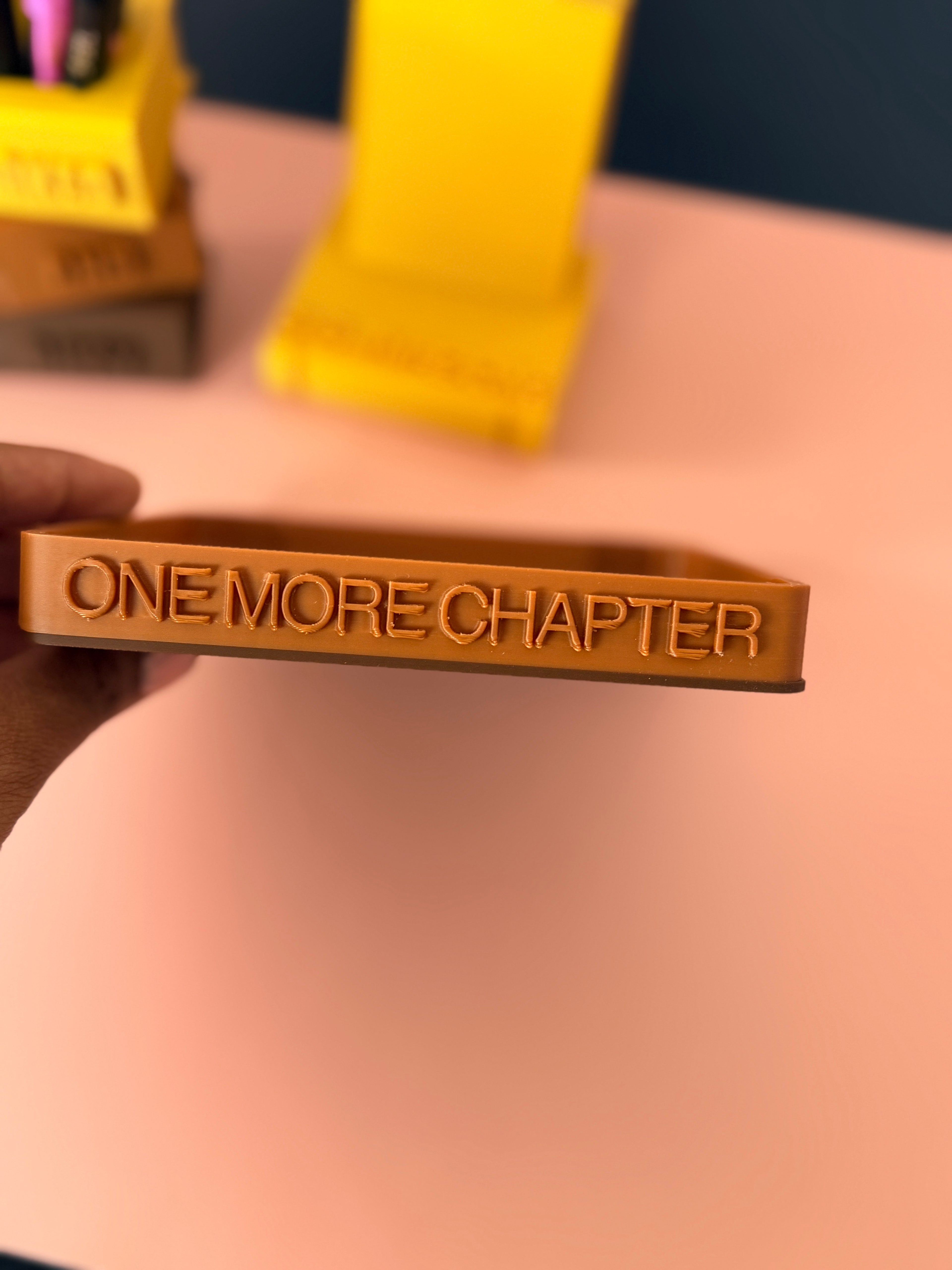 Booked & Busy Desk Set | FULL 4 PC SET | Pen Holder, Phone Stand, Tray, Giant Paper Clip Bookmark