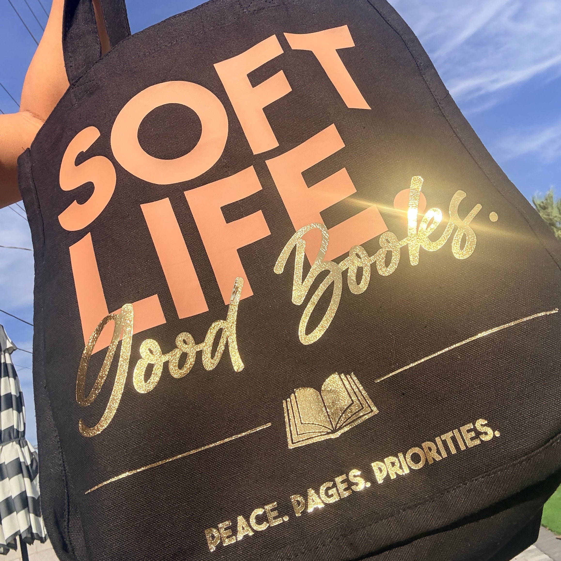 Soft Life, Good Books Tote