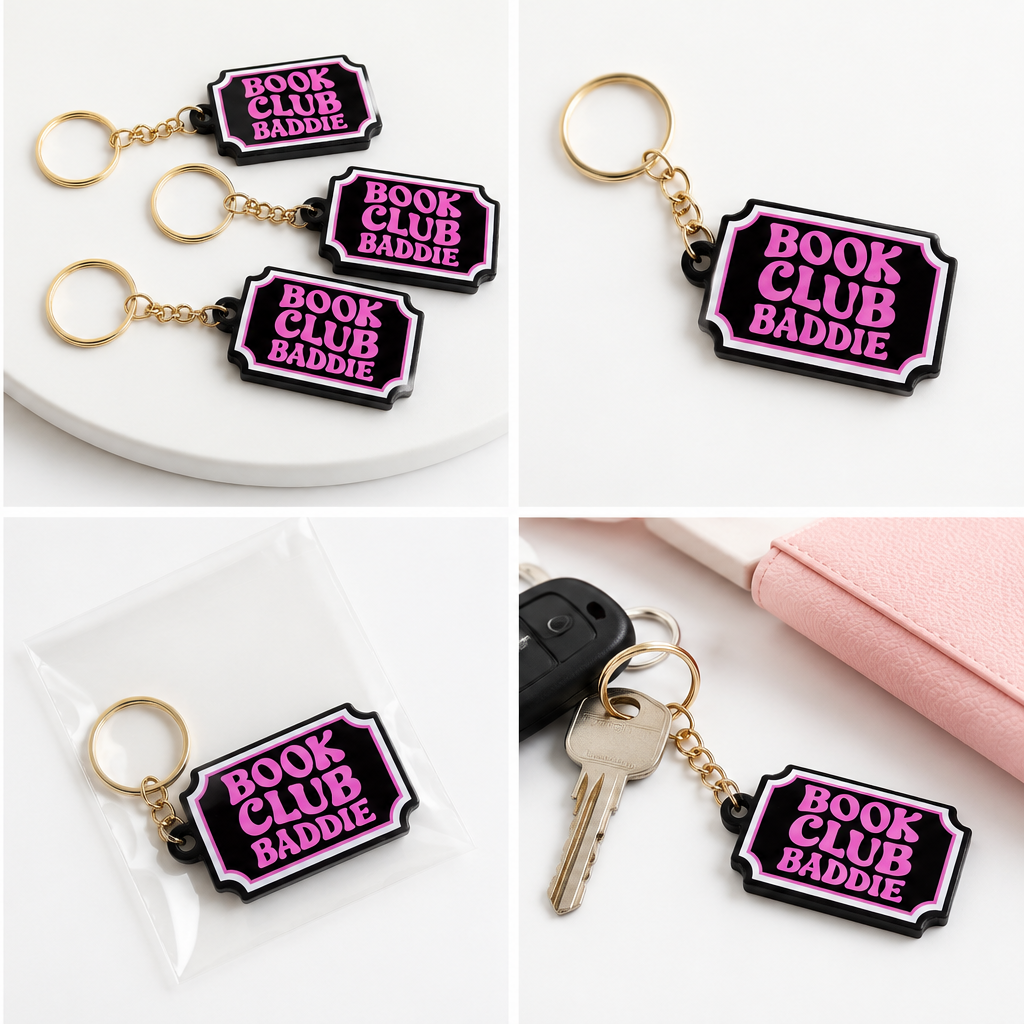 Book Club Baddie Keychain